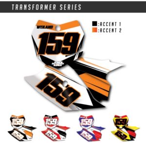 KTM--PREPRINTED-Number Plate Graphics -PRODUCT-TRANSFORMER-SERIES