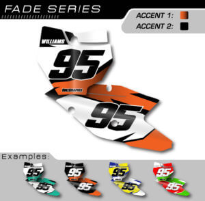 ktm sxf number plate graphics fade