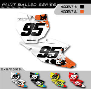 ktm sxf number plate graphics paint-balled