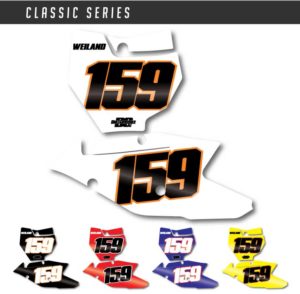 KTM--PREPRINTED-Number Plate Graphics -PRODUCT-CLASSIC-SERIES