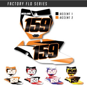 KTM--PREPRINTED-Number Plate Graphics -PRODUCT-FACTORY-FLO-SERIES
