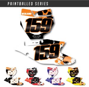 KTM--PREPRINTED-Number Plate Graphics -PRODUCT-PAINTBALLED-SERIES
