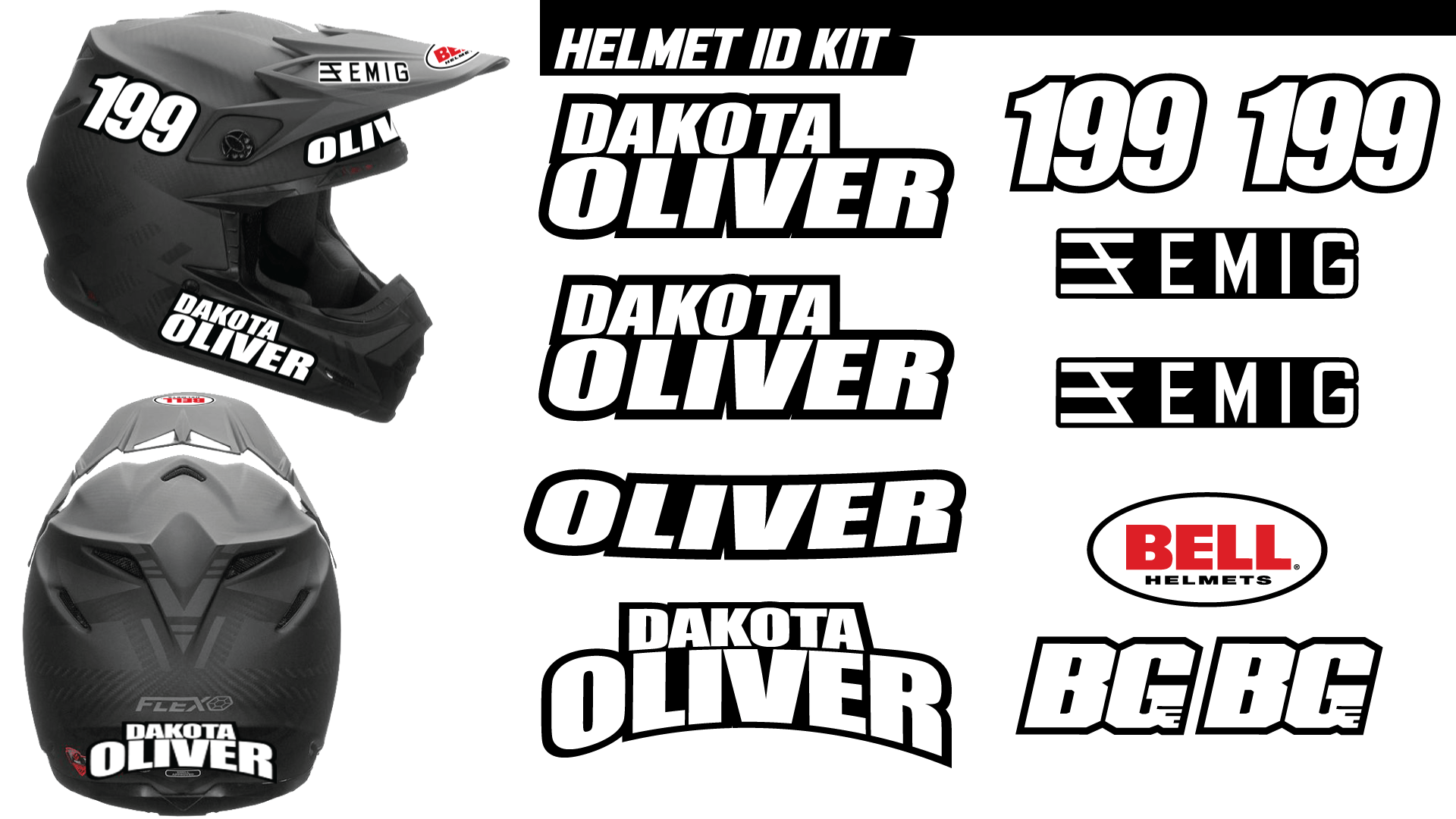 Helmet Decal Kit Bikegraphix