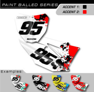 honda crf number plate graphics paint-balled