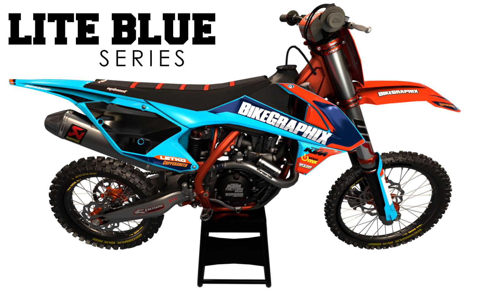 KTM  Lite Blue Semi Custom Motocross  Graphics  BikeGraphix