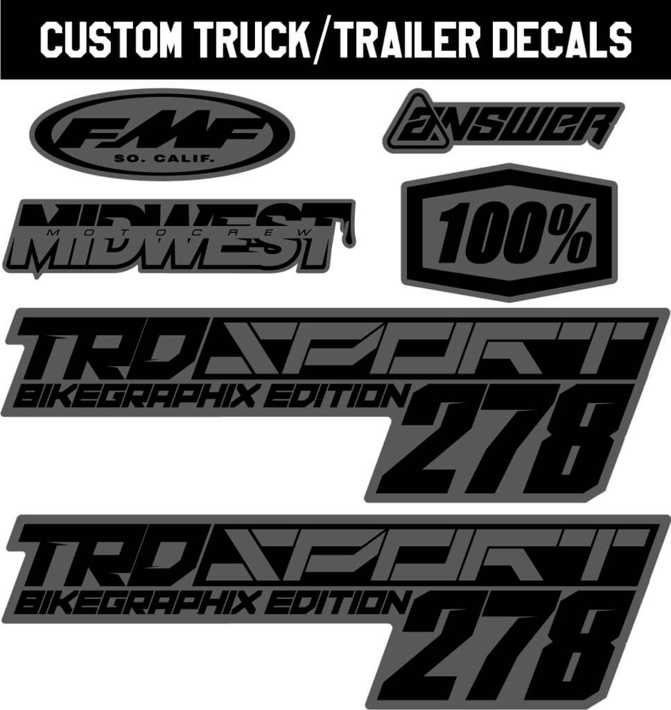 Arched Front Fender Decals - BikeGraphix