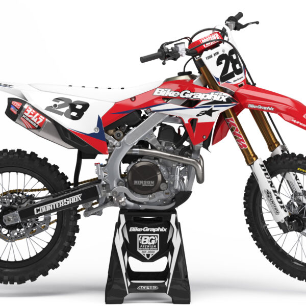 Honda Style Red Semi Custom Motocross Graphics
