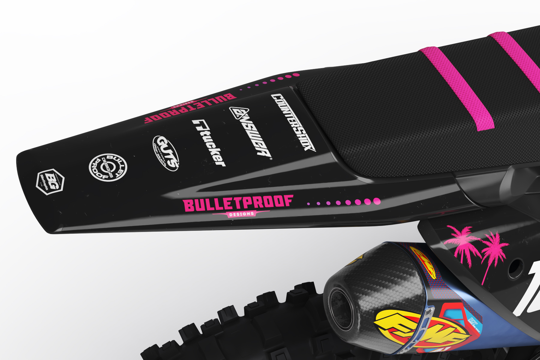 Husqvarna Miami Flo Semi Custom Motocross Graphics - Image 3