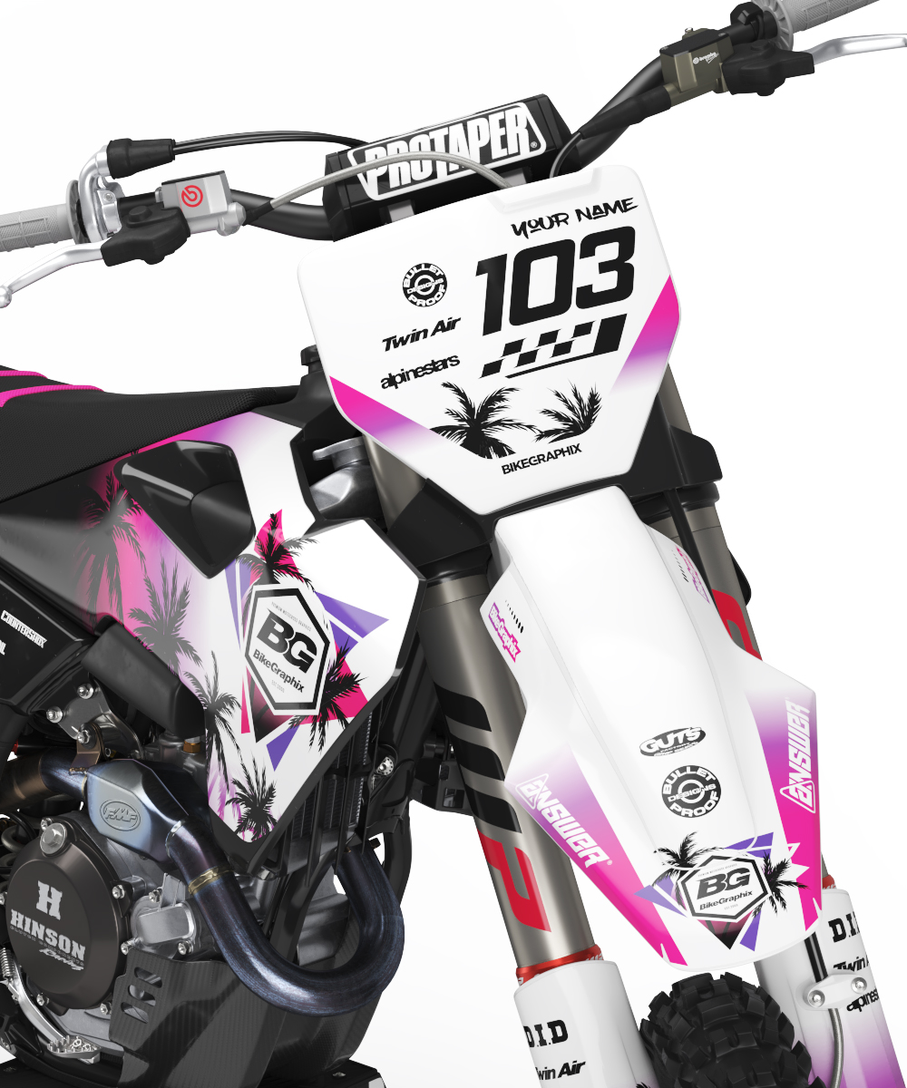 Husqvarna Miami Flo Semi Custom Motocross Graphics - Image 2