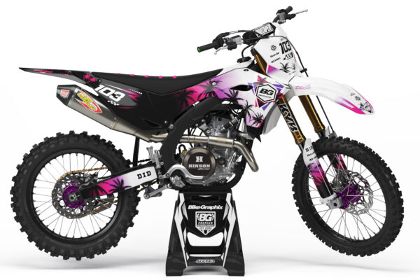 Kawasaki Miami Flo Semi Custom Motocross Graphics
