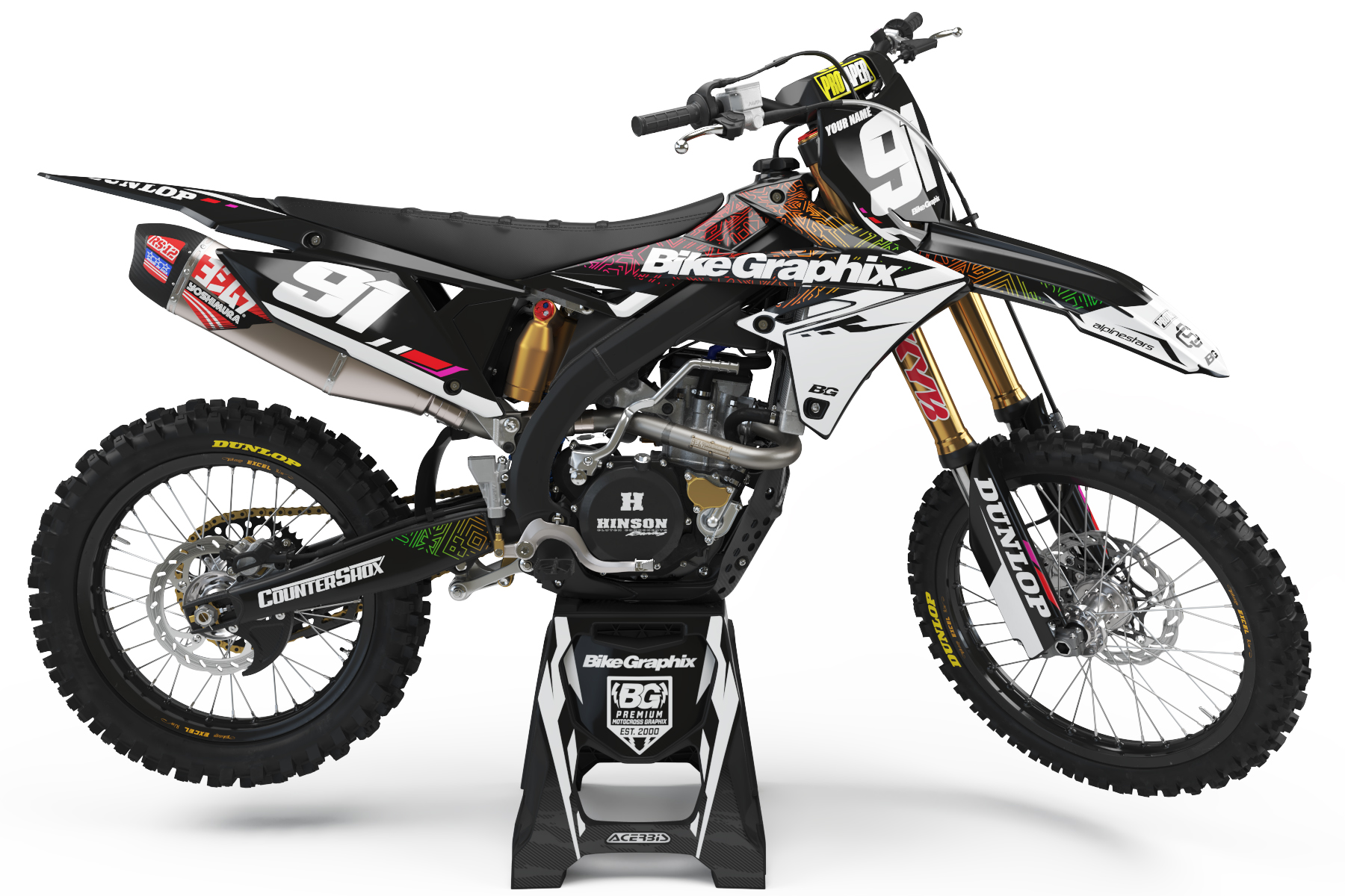 Suzuki Aztec Semi Custom Motocross Graphics