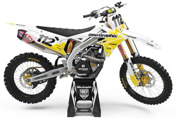 Suzuki Twisted White Semi Custom Motocross Graphics