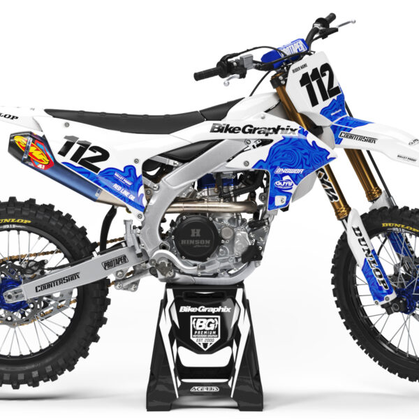 Yamaha Twisted White Semi Custom Motocross Graphics