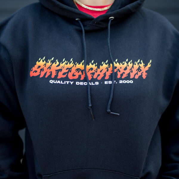 custom fire hoody